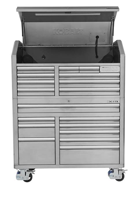 kobalt 41-in x 41-in 11-drawer ball-bearing steel tool cabinet white|kobalt 11 drawer tool cabinet.